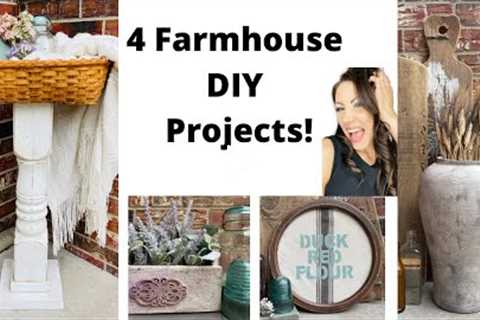 NEW Farmhouse DIY Decor 2022 | Wood Projects | DIY Paint | Flip for Profit | High End Thrift Flips