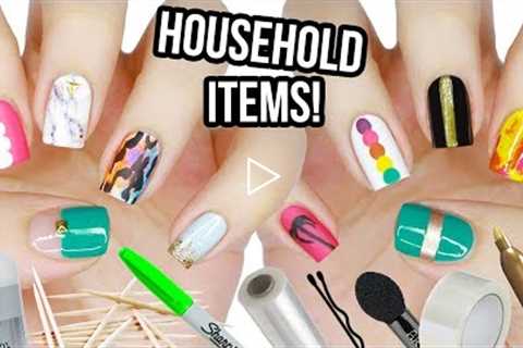 10 Nail Art Designs Using HOUSEHOLD ITEMS! | The Ultimate Guide #6