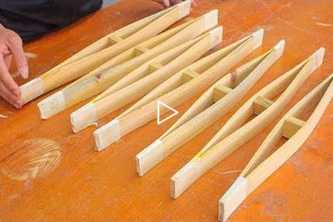 Extremely Interesting Unique Woodworking Ideas From Wooden Strips // A Great Cool Relaxing Chair