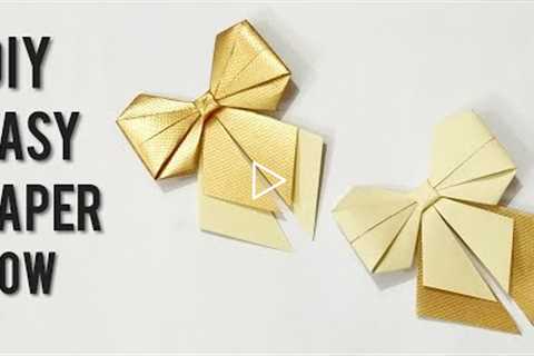 How to make paper bow | easy bow for gift wrapping