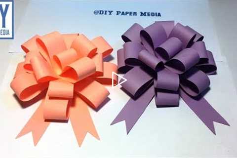 How to make bow gift wrap paper | Diy easy origami bow paper | Bow paper folding tutorials