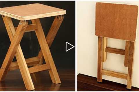 Make A Unique Foldable Wooden Stool || DIY Foldable Stool
