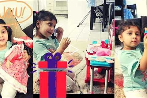Duha opening her birthday gifts #giftopening #giftsbox #gifts #entertainment #kidsvideo #duhashah
