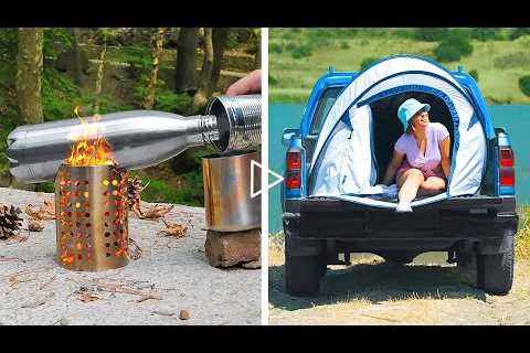 LIVE. GENIUS CAMPING HACKS FOR YOUR ABSOLUTELY COMFORT IN THE WILD || Camping gadgets, Road hacks