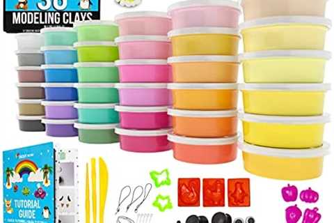 Air Dry Clay for Kids, 97-in-1 Clay Kit Set (36 Colors of Modeling Clay with 57 Molding Accessories ..