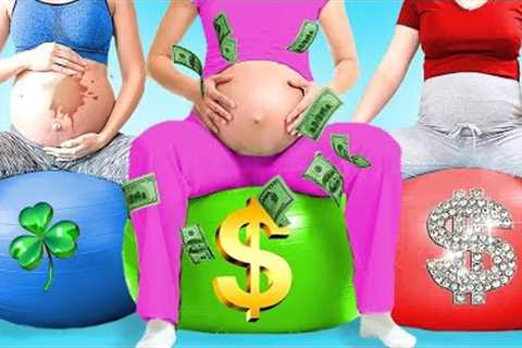 RICH VS POOR VS GIGA RICH PREGNANT || Expensive VS Cheap Pregnancy Hacks by Kaboom! GO
