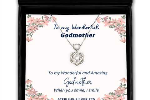 To my Godmother, when you smile, I smile - Heart Knot Silver Necklace. Model