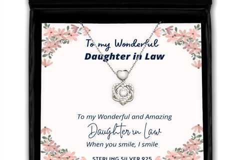To my Daughter in Law, when you smile, I smile - Heart Knot Silver Necklace.