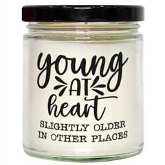 Young at heart slightly older in other places,  Vanilla candle. Model 60048