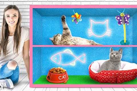 DIY CAT HOUSE 😻 Best Crafts And Gadgets For Your Pets
