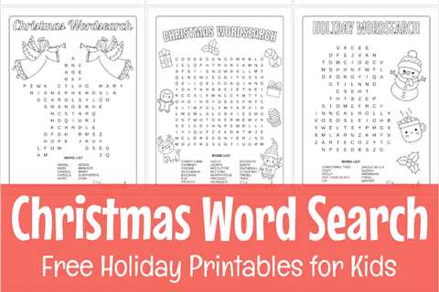 Free Printable Christmas Word Search Puzzles
