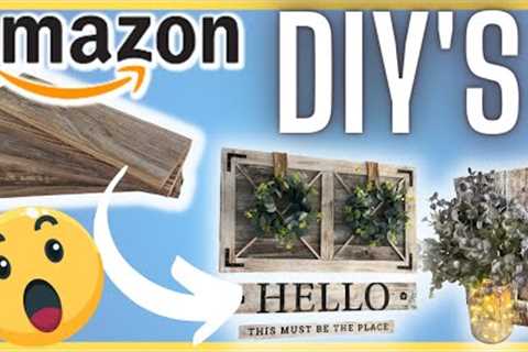 HIGH END AMAZON FARMHOUSE HOME DECOR DIY''S | BEGINNER friendly AMAZON home decor diys ! 🤯