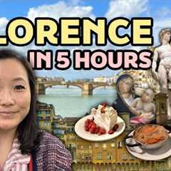 FLORENCE in 5 HRS 🇮🇹🚆 | Statue of David | Duomo | Ponte Vecchio | Food | Italy Travel Vlog