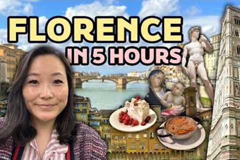FLORENCE in 5 HRS 🇮🇹🚆 | Statue of David | Duomo | Ponte Vecchio | Food | Italy Travel Vlog