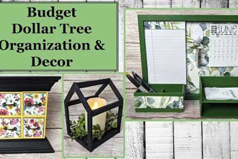 BUDGET DOLLAR TREE WOOD ORGANIZATION and DECOR DIYS | Dollar Tree DIY | Home Office Command Center