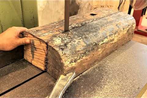 Great Way To Recycle Wooden Boats - From Old Black Wooden Blocks Into A Table Suitable For Any Space