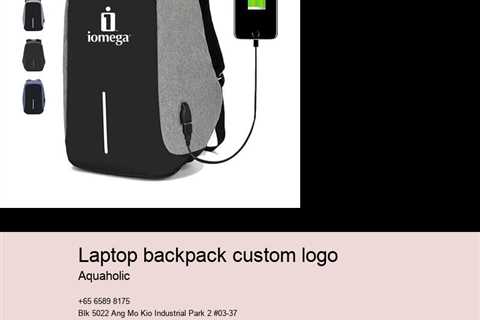 laptop backpack custom logo