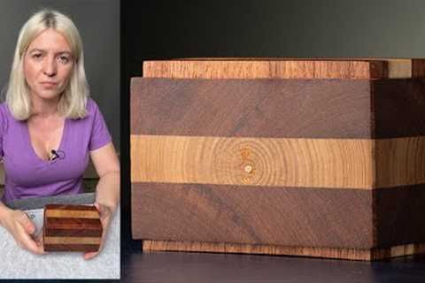 Easy step by step end grain box. How to make a beautiful wooden box. Woodworking project that sells