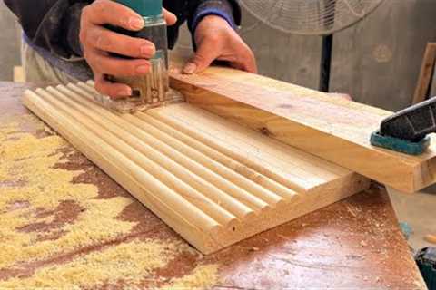 Handcrafted DIY Makeup Vanity Table // Masterful Woodworking Skills with a Router