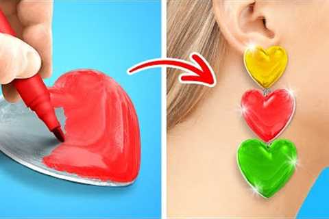 Adorable Crafts With Epoxy Resin And Hot Glue 🤩😍 DIY Jewelry And Rainbow Crafts