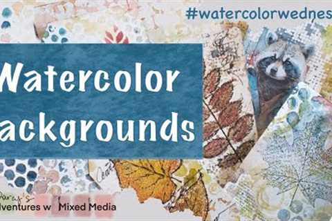 watercolor backgrounds using household items