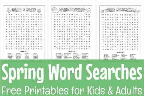 12 Best Free Printable Spring Word Search Puzzles for Kids