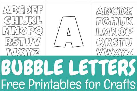 Free Printable Bubble Letters for Crafts