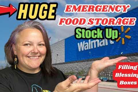 Emergency Food Storage Shop With Me & Haul | Filling Blessing Boxes To Help The Community