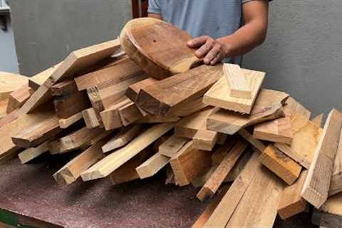 Efficient Wood Waste Recycling DIY. Build A Round Table Through The Recycling Of Wood Scraps