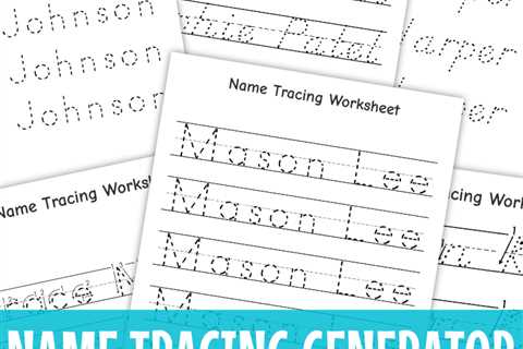 Name Tracing Generator - Make Free Name-Tracing Worksheets