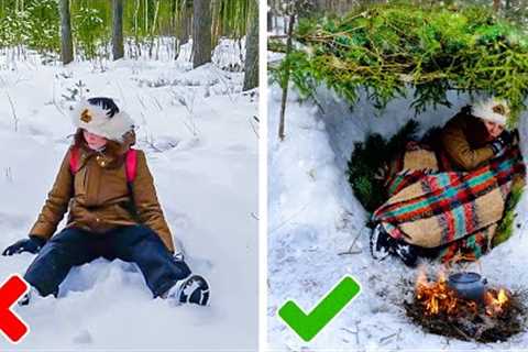 How to Build A Bushcraft Shelter And Winter Survival Tips