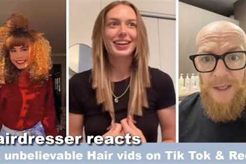 Hairdresser reacts to unbelievable Hair vids on Tik Tok, instagram & Shorts